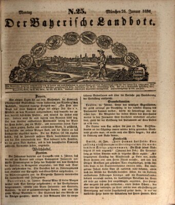 Der Bayerische Landbote Montag 25. Januar 1836