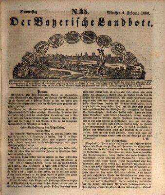Der Bayerische Landbote Donnerstag 4. Februar 1836