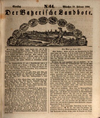 Der Bayerische Landbote Samstag 13. Februar 1836