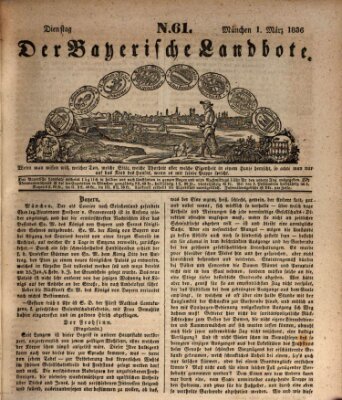 Der Bayerische Landbote Dienstag 1. März 1836