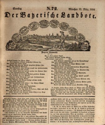 Der Bayerische Landbote Samstag 12. März 1836