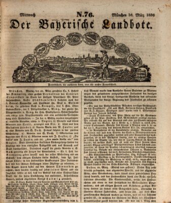 Der Bayerische Landbote Mittwoch 16. März 1836