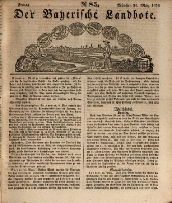Der Bayerische Landbote Freitag 25. März 1836