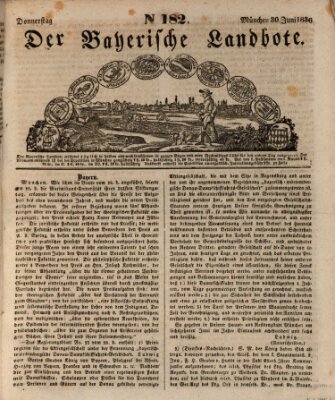 Der Bayerische Landbote Donnerstag 30. Juni 1836