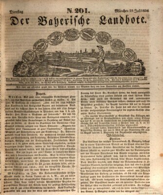 Der Bayerische Landbote Dienstag 19. Juli 1836