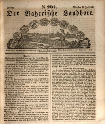 Der Bayerische Landbote Freitag 22. Juli 1836