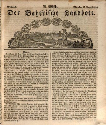 Der Bayerische Landbote Mittwoch 17. August 1836