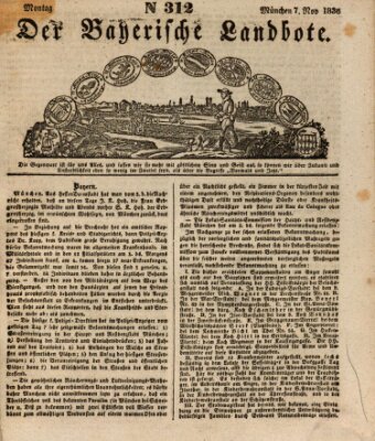 Der Bayerische Landbote Montag 7. November 1836