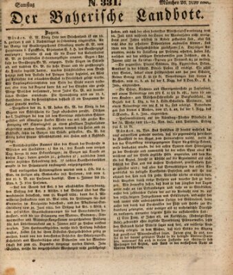 Der Bayerische Landbote Samstag 26. November 1836