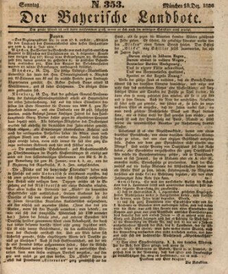Der Bayerische Landbote Sonntag 18. Dezember 1836