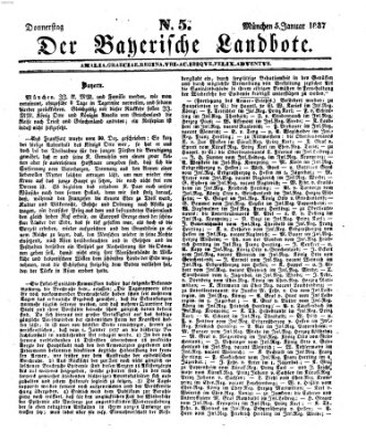 Der Bayerische Landbote Donnerstag 5. Januar 1837