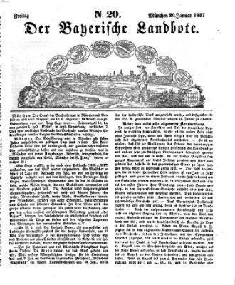 Der Bayerische Landbote Freitag 20. Januar 1837
