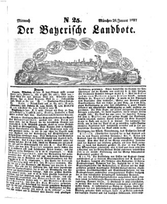 Der Bayerische Landbote Mittwoch 25. Januar 1837