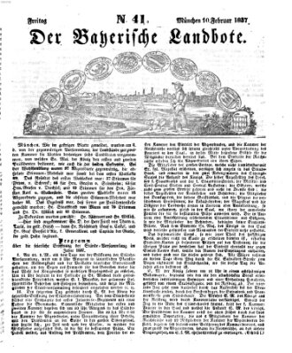 Der Bayerische Landbote Freitag 10. Februar 1837