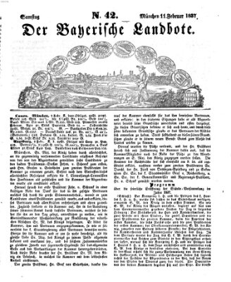 Der Bayerische Landbote Samstag 11. Februar 1837