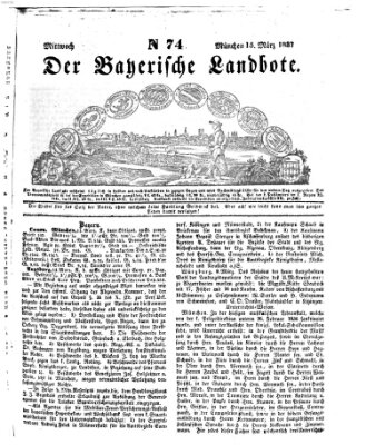 Der Bayerische Landbote Mittwoch 15. März 1837