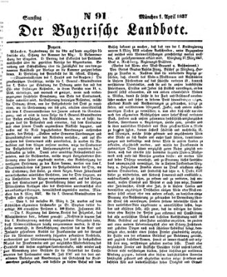 Der Bayerische Landbote Samstag 1. April 1837