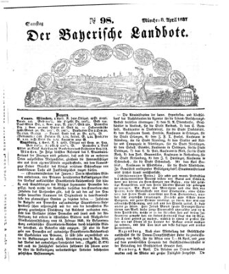 Der Bayerische Landbote Samstag 8. April 1837