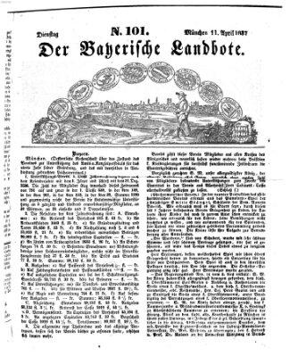 Der Bayerische Landbote Dienstag 11. April 1837