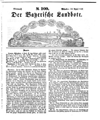 Der Bayerische Landbote Mittwoch 19. April 1837