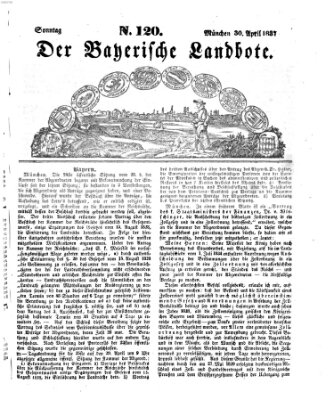 Der Bayerische Landbote Sonntag 30. April 1837