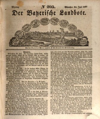 Der Bayerische Landbote Montag 24. Juli 1837