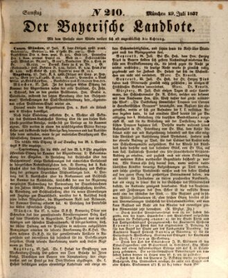 Der Bayerische Landbote Samstag 29. Juli 1837