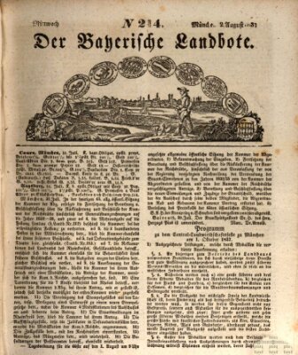 Der Bayerische Landbote Mittwoch 2. August 1837