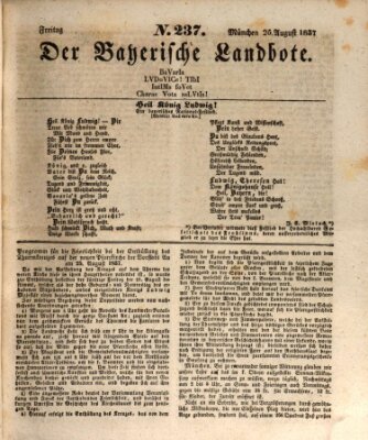 Der Bayerische Landbote Freitag 25. August 1837