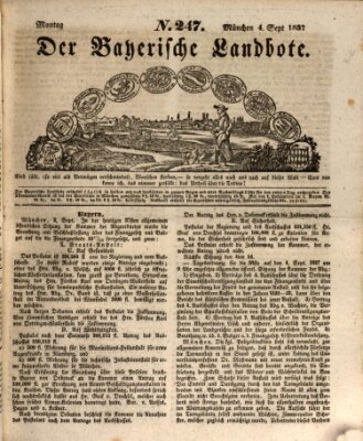 Der Bayerische Landbote Montag 4. September 1837