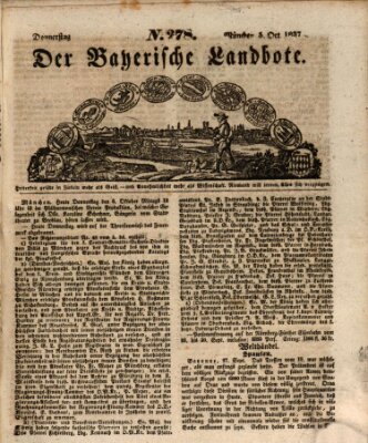 Der Bayerische Landbote Donnerstag 5. Oktober 1837