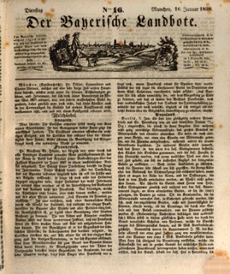 Der Bayerische Landbote Dienstag 16. Januar 1838