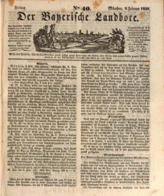 Der Bayerische Landbote Freitag 9. Februar 1838