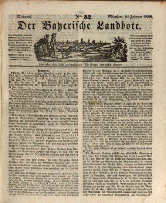 Der Bayerische Landbote Mittwoch 21. Februar 1838