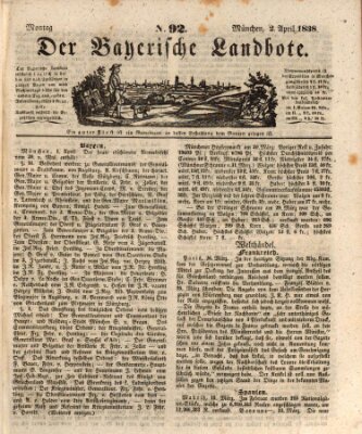 Der Bayerische Landbote Montag 2. April 1838