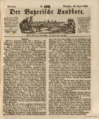 Der Bayerische Landbote Sonntag 22. April 1838