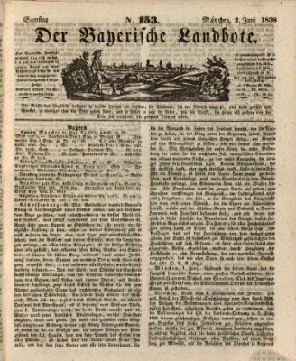 Der Bayerische Landbote Samstag 2. Juni 1838