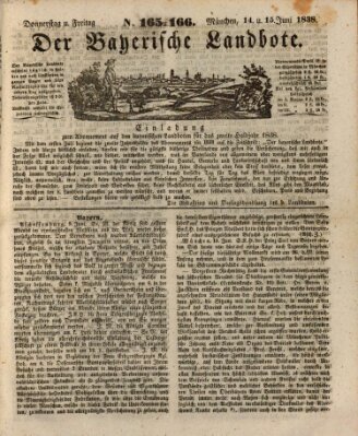 Der Bayerische Landbote Freitag 15. Juni 1838
