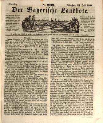 Der Bayerische Landbote Samstag 28. Juli 1838
