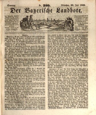 Der Bayerische Landbote Sonntag 29. Juli 1838
