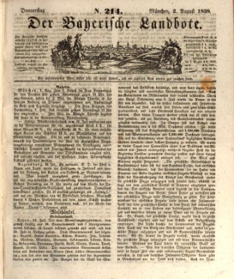 Der Bayerische Landbote Donnerstag 2. August 1838