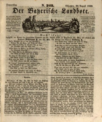 Der Bayerische Landbote Donnerstag 30. August 1838