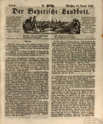 Der Bayerische Landbote Freitag 31. August 1838