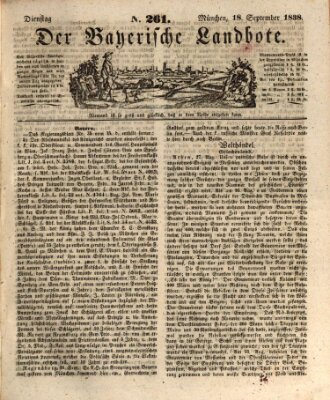 Der Bayerische Landbote Dienstag 18. September 1838