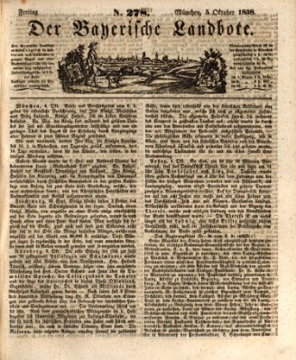 Der Bayerische Landbote Freitag 5. Oktober 1838
