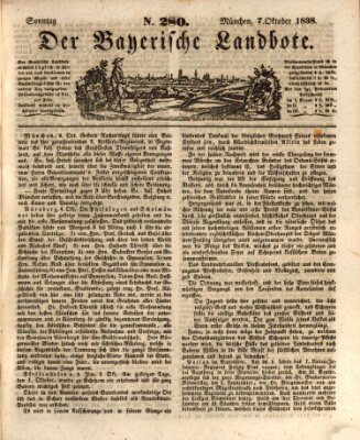 Der Bayerische Landbote Sonntag 7. Oktober 1838