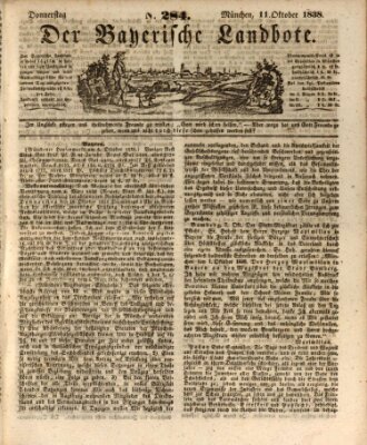 Der Bayerische Landbote Donnerstag 11. Oktober 1838