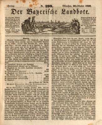 Der Bayerische Landbote Freitag 26. Oktober 1838