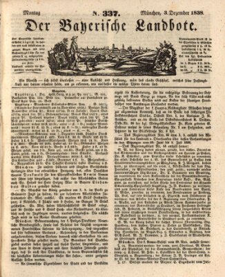 Der Bayerische Landbote Montag 3. Dezember 1838