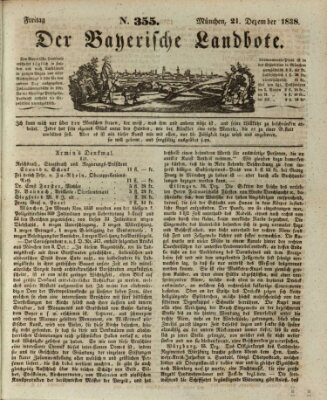 Der Bayerische Landbote Freitag 21. Dezember 1838